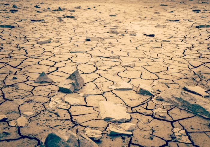 Photo Dry cracked earth