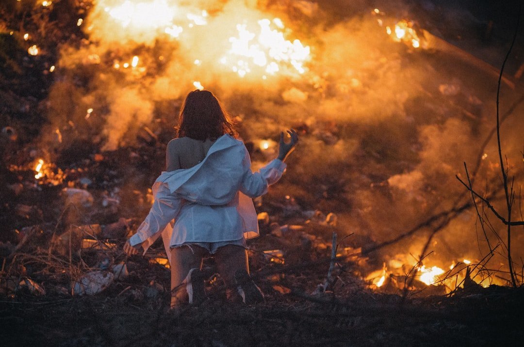 Photo Burning forest
