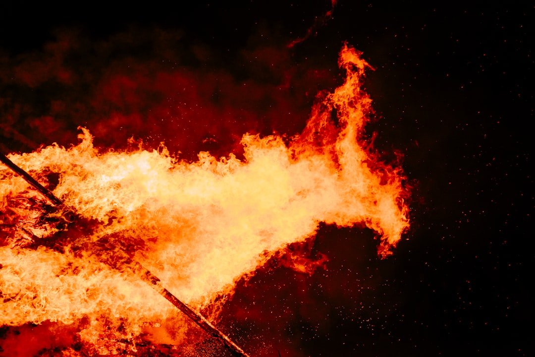 Photo Burning forest